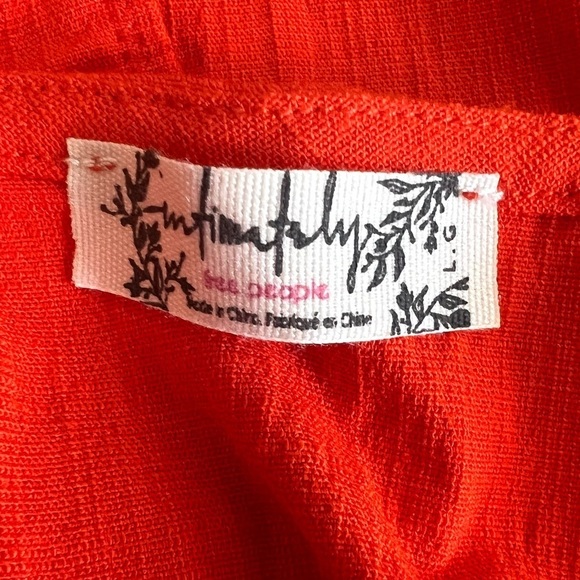 FREE PEOPLE Intimately V-Neck Wire Front Low Back Bodysuit Red NWT Size Large - Picture 6 of 12